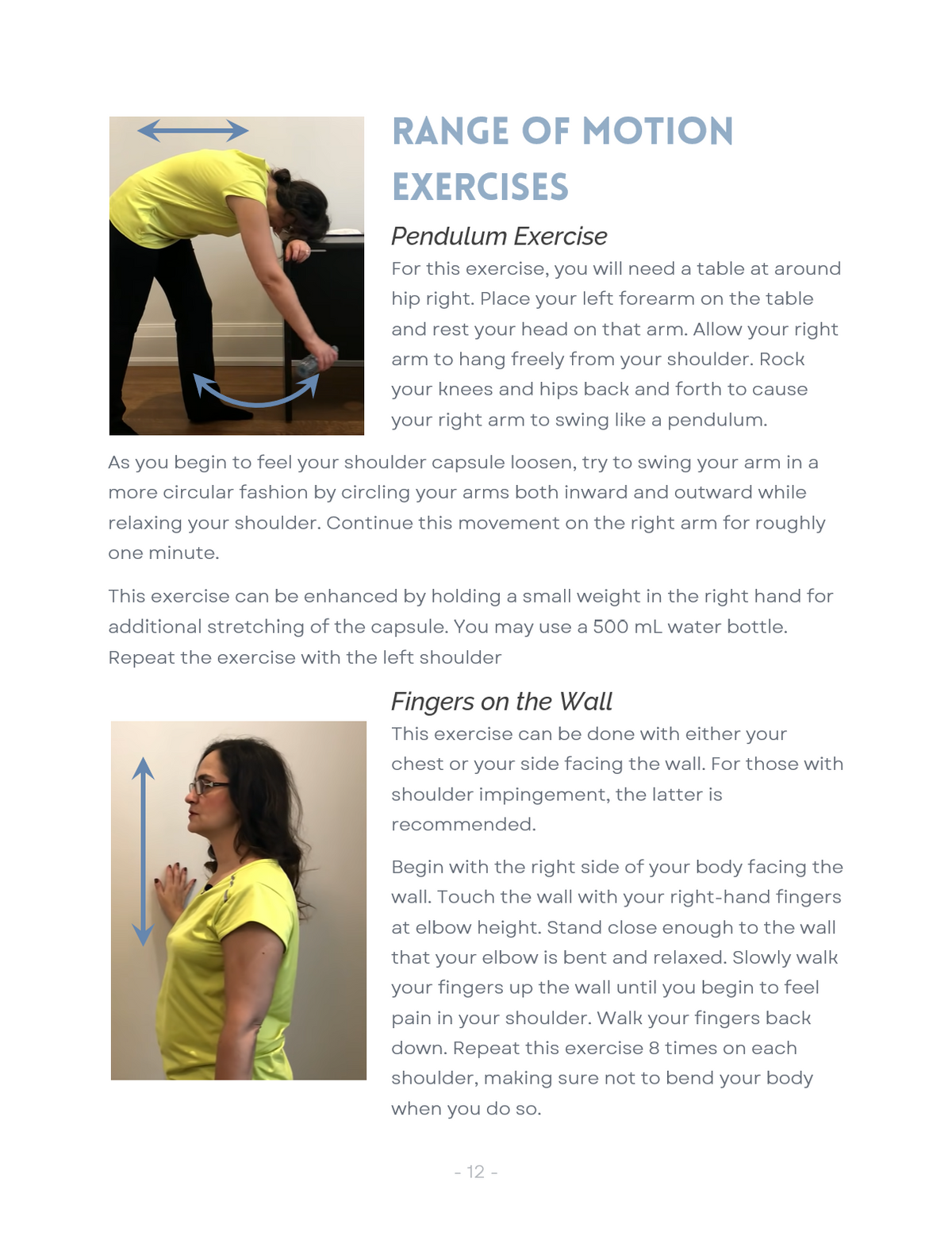 Exercise Booklet for Shoulder Pain - Downloadable PDF – Dr. Andrea Furlan