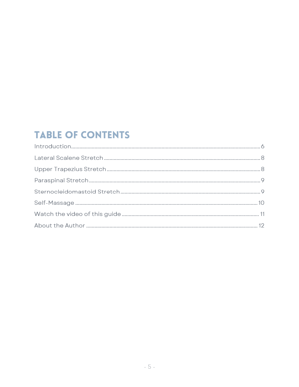 Booklet: Exercises for Myofascial Neck Pain