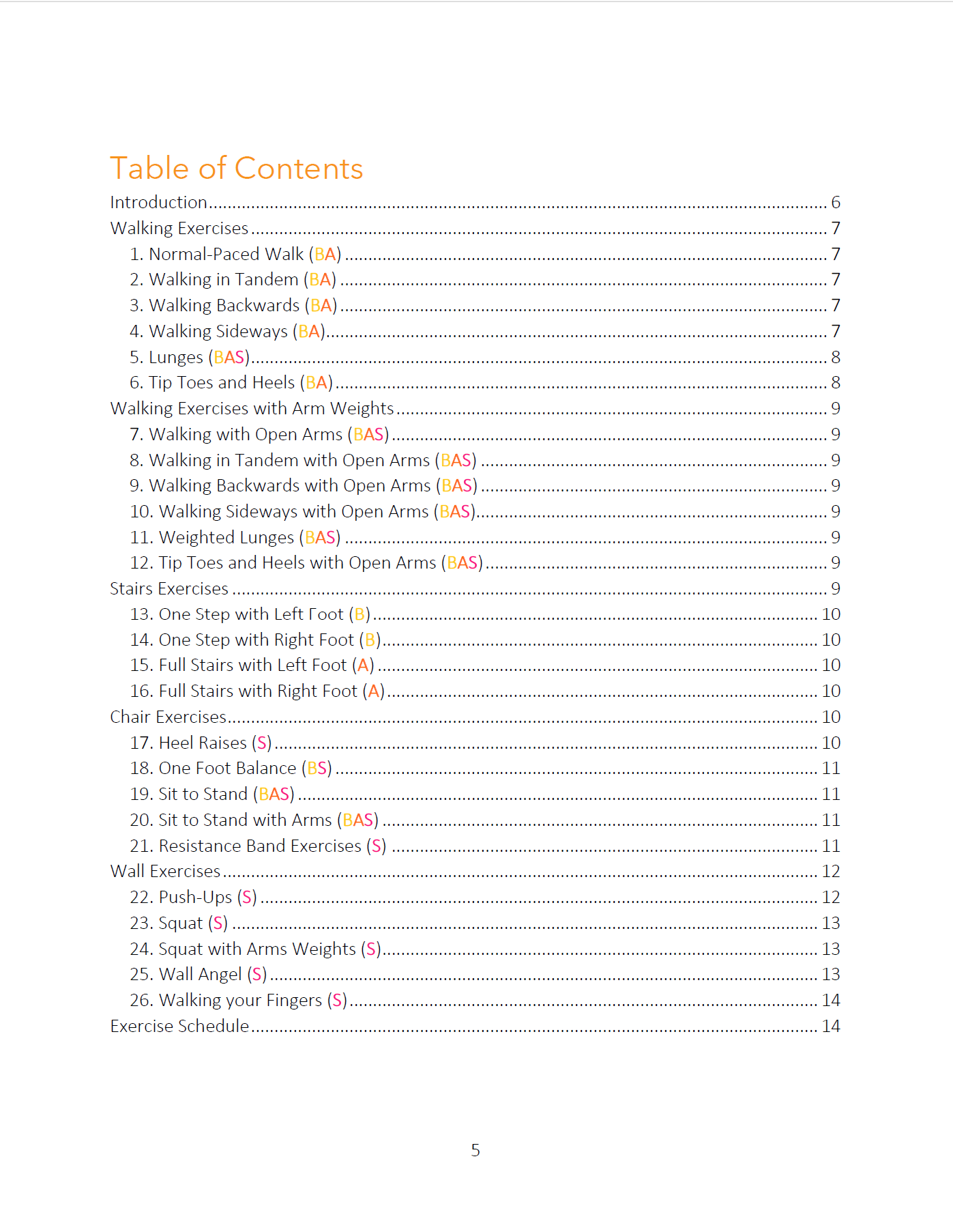 Booklet: Exercises for Osteoporosis, Osteopenia and Whole-body arthritis