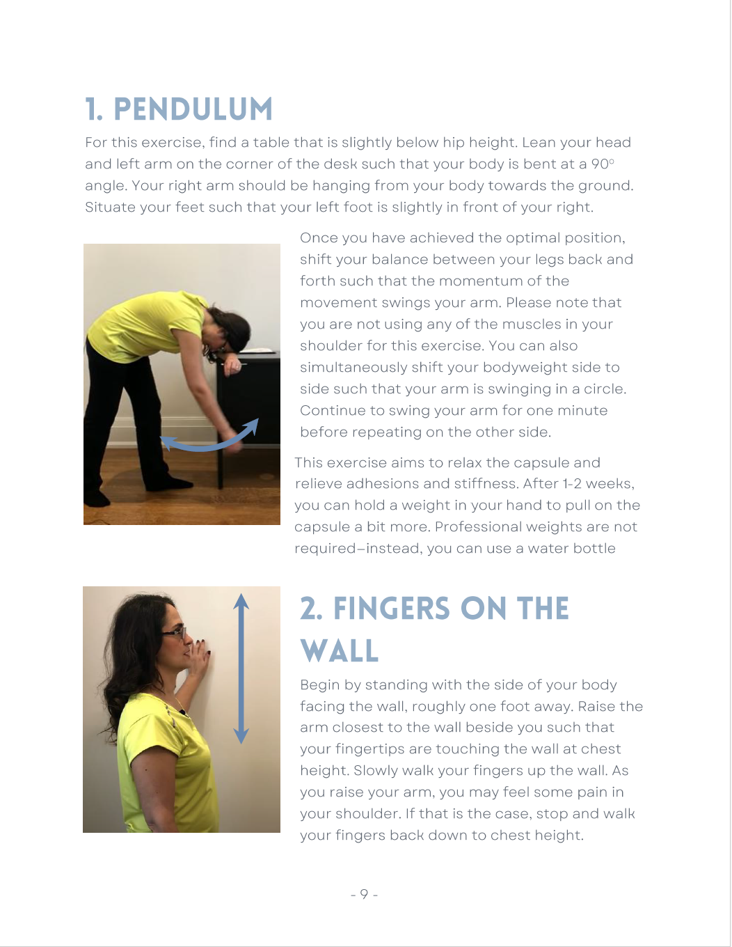 Booklet: Exercises for Frozen Shoulder