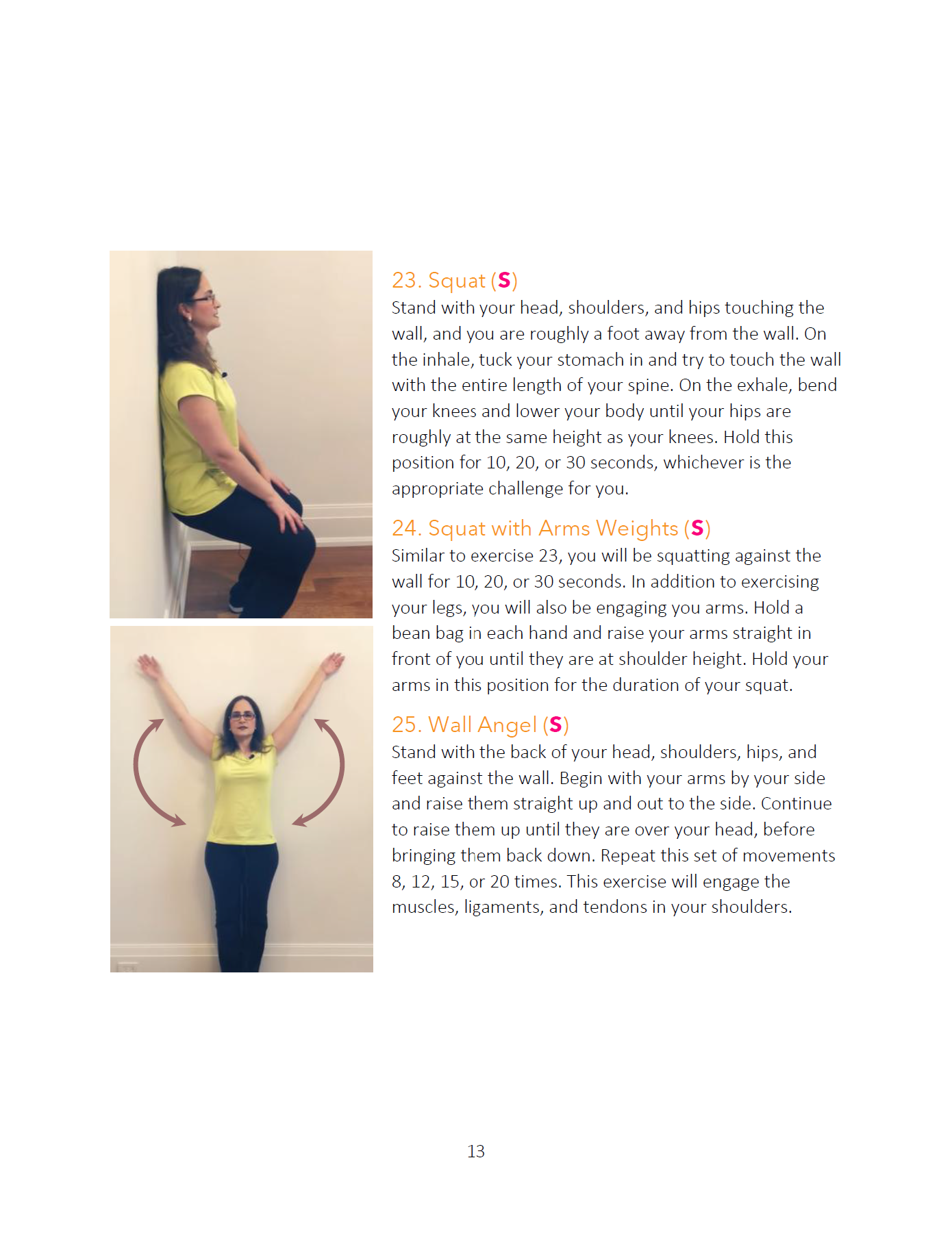 Booklet: Exercises for Osteoporosis, Osteopenia and Whole-body arthritis