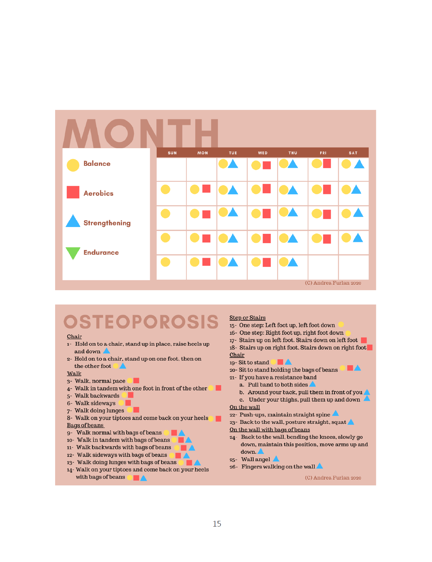 Booklet: Exercises for Osteoporosis, Osteopenia and Whole-body arthritis