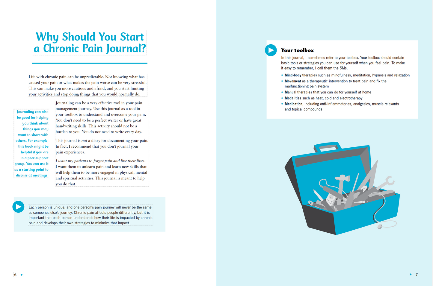 You're Unique & So Is Your Pain: A Daily Reflections Journal for Lifelong Well-Being